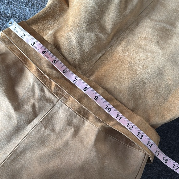 1970’s PENNY LANE STYLE TAN COAT LEATHER / SUADE VINTAGE BOHO - Picture 17 of 17